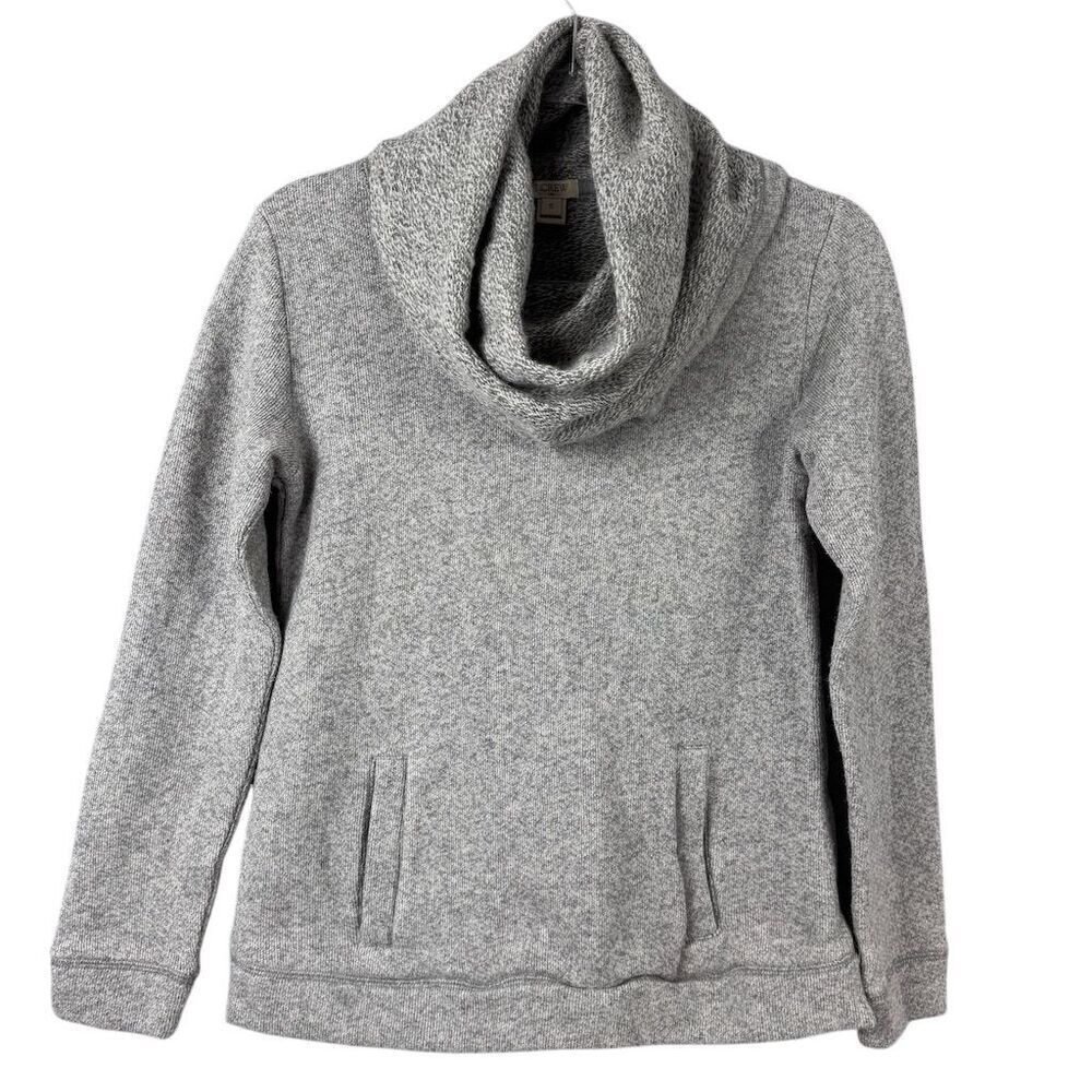 J.Crew Women's Cowl Neck Sweater Gray Long Sleeve Pullover Size S